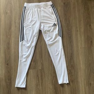 Men’s Small Adidas White Track Pants.